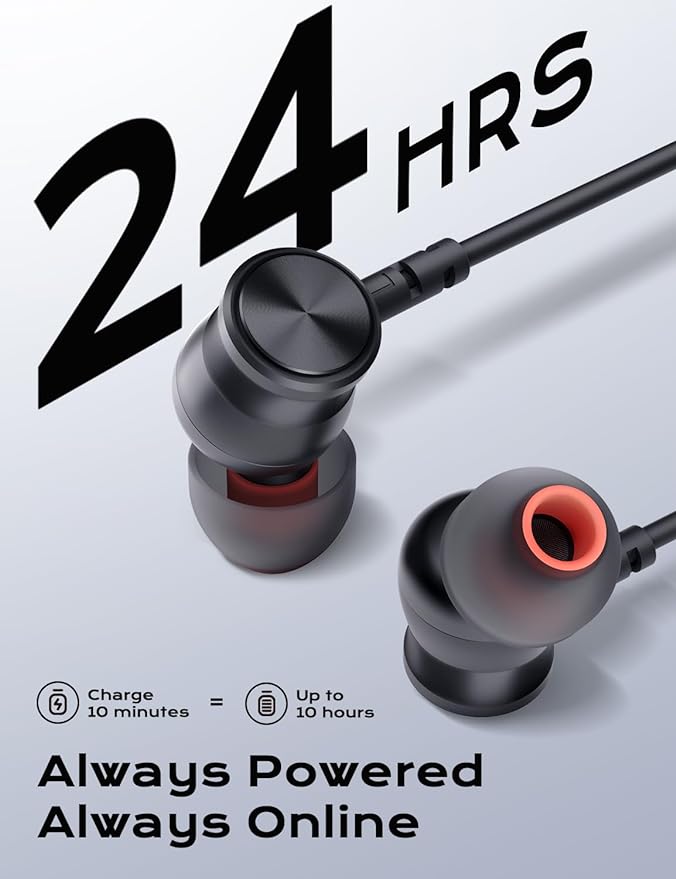 Bluetooth Headphones, aptX-HD Wireless 5.0 Bluetooth Earbuds CVC 8.0 Noise Canceling Mic, in-Ear Magnetic Neckband Earphones 30Hrs Playtime, IPX7 Sweatproof Deep Bass Headset for Phone Music Sports