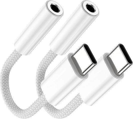 USB C to 3.5mm Female Headphone Jack Adapter, USB C to Aux Audio Dongle Cable Cord Compatible with iPhone 16/15 Pro Max 16/15 Pro 16/15, Samsung Galaxy S24/S23/S22/S21 Ultra, iPad Pro, Pixel 8 …