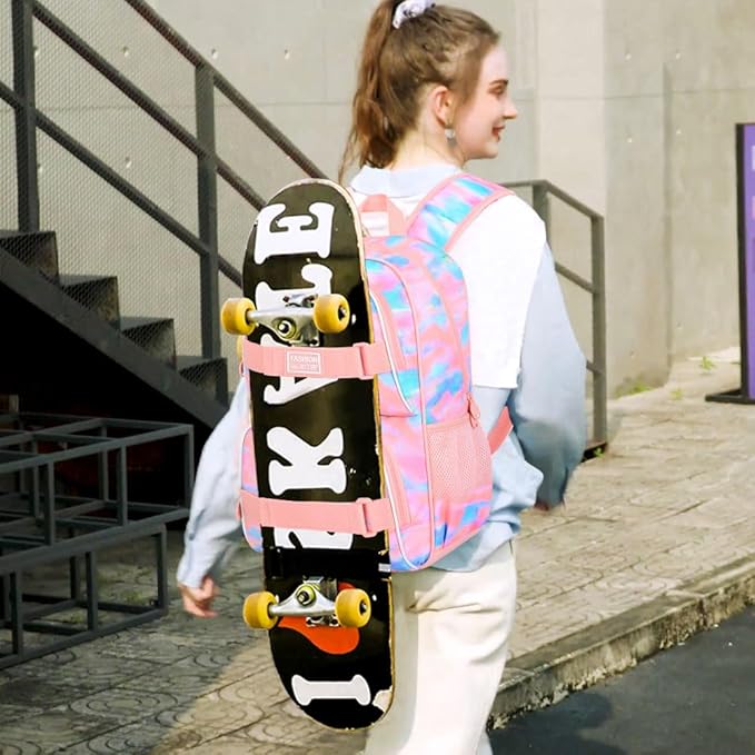 3Pcs Backpack for Girls Boys, 17 Inch School Bookbag with Lunch Box, Durable Laptop Backpacks Set for Teens College