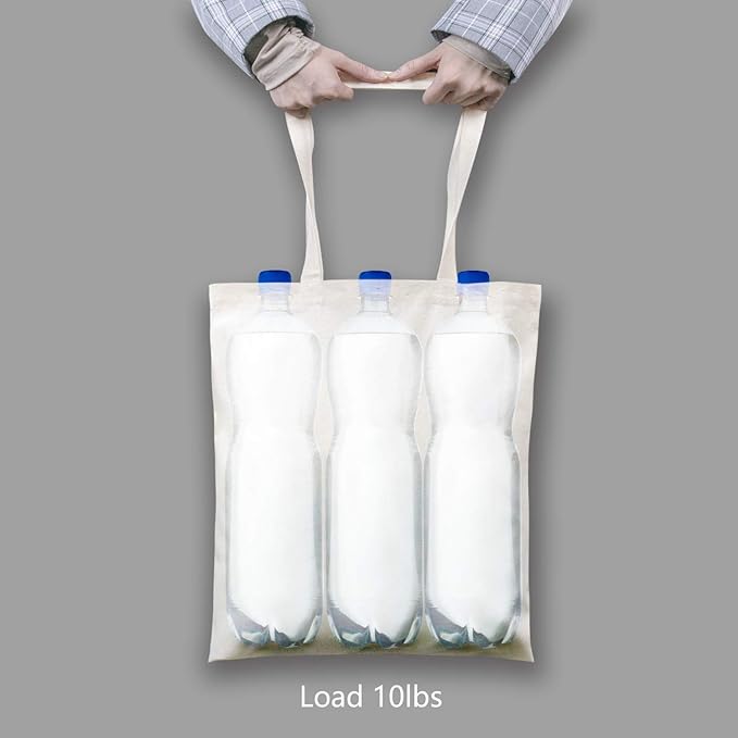 TOPDesign 6 | 12 | 24 | 48 | 192 Pack Economical Cotton Tote Bags, Lightweight Medium Reusable Grocery Shopping Cloth Bags, Suitable for DIY, Advertising, Promotion, Gift, Activity (6-Pack)