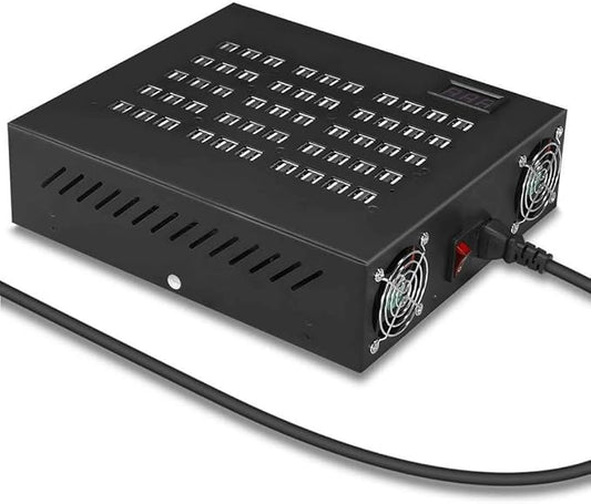 USB Charging Station,100 Ports USΒ Power Station Multi Port USΒ Wall Charger Adapter Phone Noninterference Multiport Desktop USB Rapid Charger for Hotel School Shopping Malls