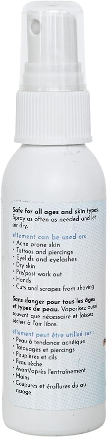 Hypochlorous Acid Cleanser for Adult and Teenage Acne & Eczema – Tattoo, Piercing & Post Procedure Aftercare – Post Workout Skin - Daily Toner, Dry Eye and Lash Spray (Medium 4 oz.)