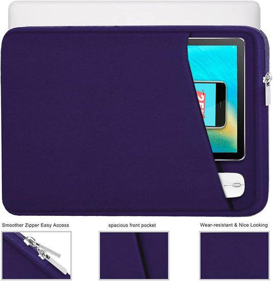 Laptop Sleeve Case 15.6 inch, Shockproof Protective Cover, Handbags Portable Laptop Bag for 15.6 inch HP Dell Asus Lenovo Notebook Computer Case with Front Pocket, Purple