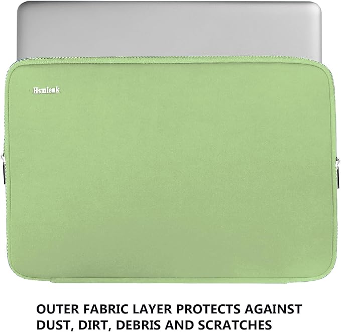Laptop Sleeve 14 inch, Upgrade Shockproof Protective Computer Case Briefcase Carrying Bag Compatible with 14" HP, Lenovo, Asus, Acer, Notebook, Chromebook Computer, Light Green
