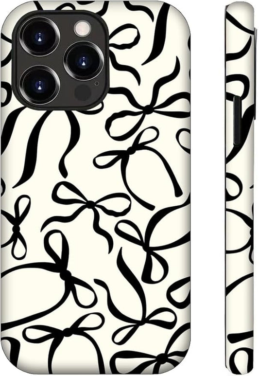 Generic Case Compatible with iPhone 15 Pro,Ribbons Bow Phone Case for Girl Women,Durable Protection Case