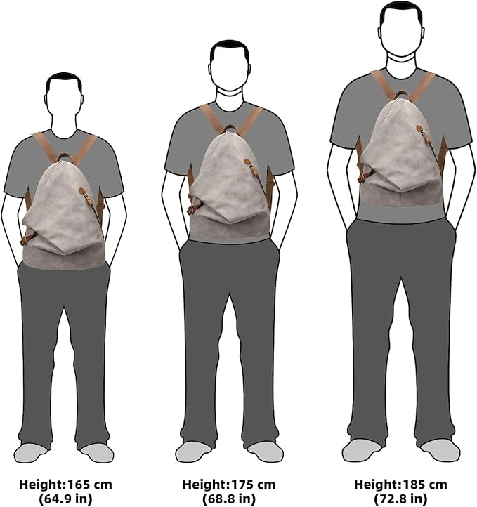 KL928 PU Leather Vintage Backpack – Large Casual Daypack Outdoor Travel Rucksack Hiking Backpacks for Men Women