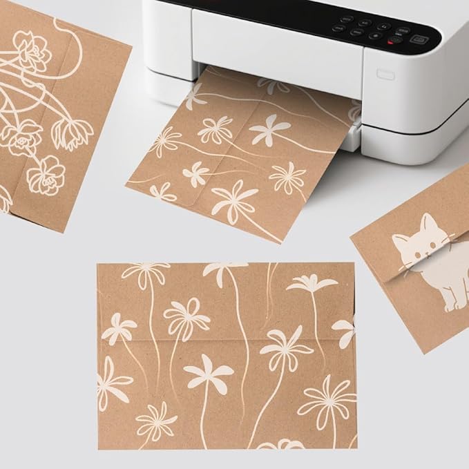 Keketer A2 Kraft Envelopes 80 Pack Self - Seal, for 5x7 Cards, Weddings, Invitations, Baby Shower 4.375 x 5.75 Inches