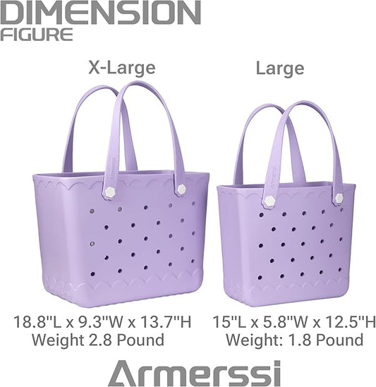 Armerssi Rubber Tote Bag For Women Large Rubber Beach Bag Waterproof Washable Handbag Durable Tote Bag Beach Swimming Travel