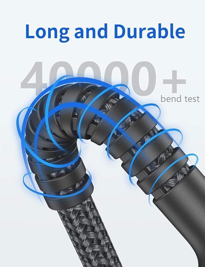 USB C to USB C Cable 10FT, 2Pack USB C Charger Cable, Long Type C Fast Charging Cable Nylon Braided USBC Charger Cord Compatible with iPhone 17/16/15/Pro/Plus/Pro Max/Samsung Galaxy S23/LG/Switch