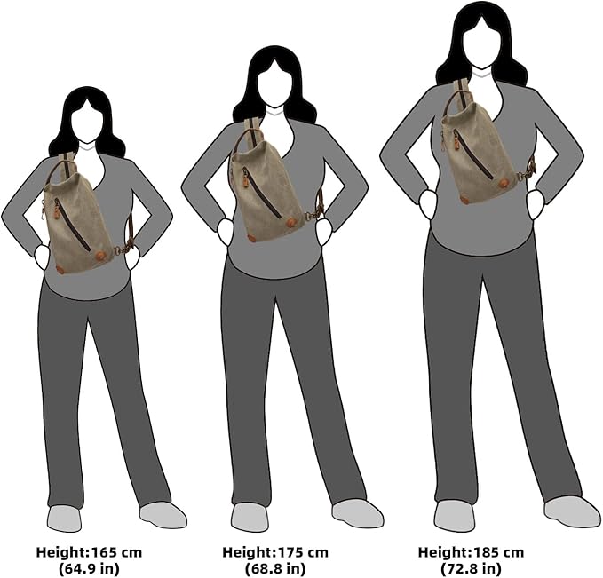 KL928 Canvas Sling Bag crossbody Bags Small Backpack Pack Travel Purse convertible purses for Women Men