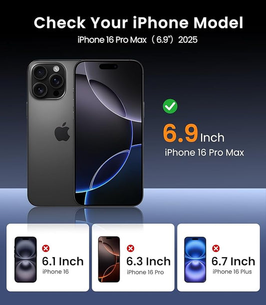 iGluz 4 Pack for iPhone 16 Pro Max Screen Protector with 2-Pack Camera Lens Protector[99.99%HD Clear][9H Tempered Glass][Bubble Free][Easy Installation][Smooth Touch][Anti-fingerprint],4+2 Protection
