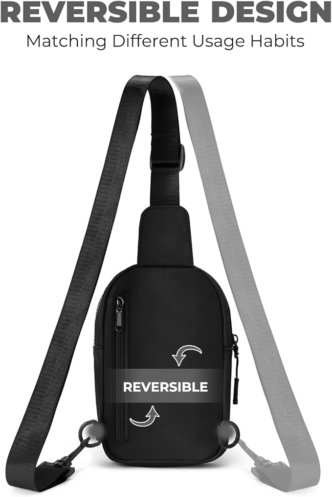 CHOLISS Small Sling Bag for Women and Men, Crossbody Bags Trendy Fanny Packs Chest Bag with Extended Strap