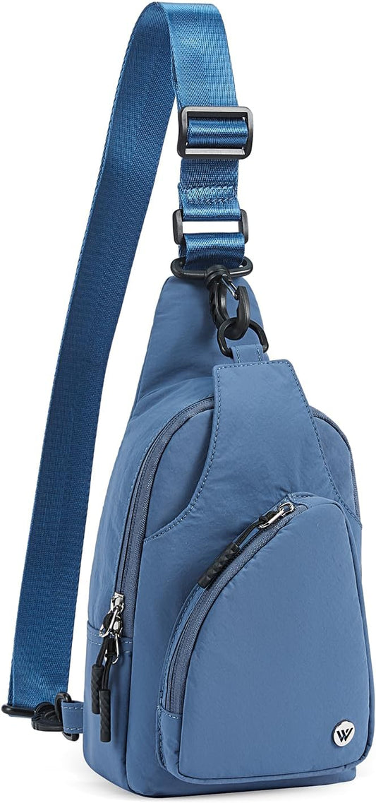 WESTBRONCO Small Sling Bag for Women Nylon Crossbody Sling Backpck Lightweight for Travel Casual Daily