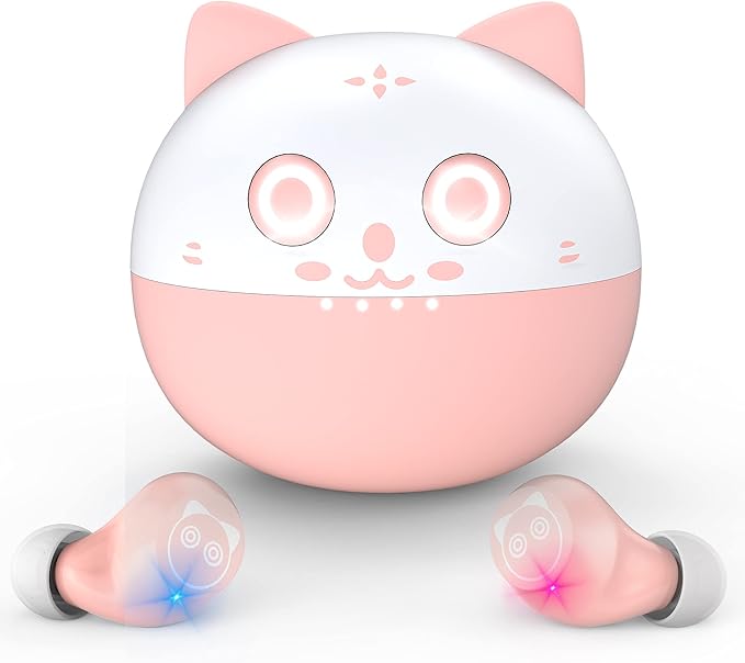 Pink Wireless Earbuds for Girls,Bluetooth Earbuds Hi-Fi Stereo Noise cancellation Earphones 36H Playtime Bluetooth 5.1 Headphones Touch Control Waterproof Headset with Charging Case Microphone Pink.