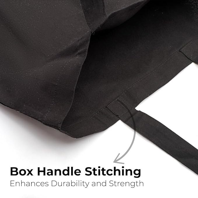 Salt Earth Pack of 5 | 6 | 12 | 24 | 48 – 100% Cotton Reusable Tote Bags – Bulk Grocery, Shopping, DIY, Beach & Gift Use