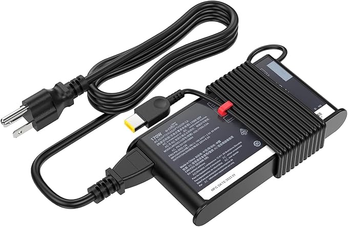 170W 20V 8.5A AC Adapter Compatible with Lenovo ThinkPad P50 P51 P52 P53 P70 P71 P73 P15 P15v P15g P16 P16v P17 W540 W541 T540P T15g T15p P1 X1 ADL170NDC3A Laptop Power Supply Charger (170W)
