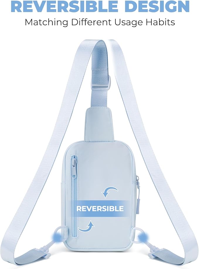 CHOLISS Small Sling Bag for Women and Men, Crossbody Bags Trendy Fanny Packs Chest Bag with Extended Strap