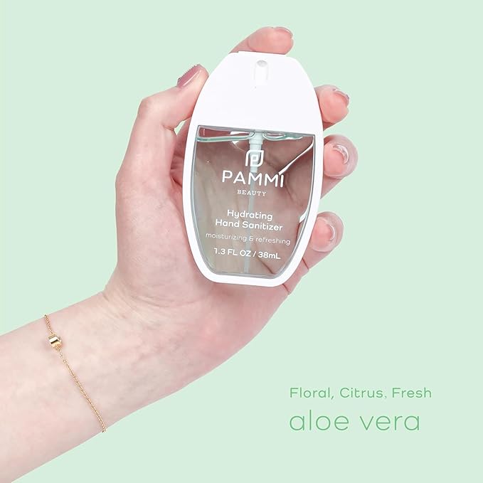 PAMMI Hand Sanitizer Spray Travel Size - Mini Scented Hand Sanitizer Spray Quicky Dry, Pocket Scented Hand Saniztier - 600-Sprays (2 Packs (White Peach))