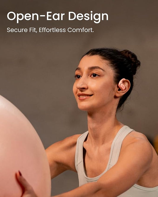 SHOKZ OpenFit Air - Open-Ear Headphones, True Wireless Earbuds, Water Resistant, Secure Earhooks for Daily Use, Pink