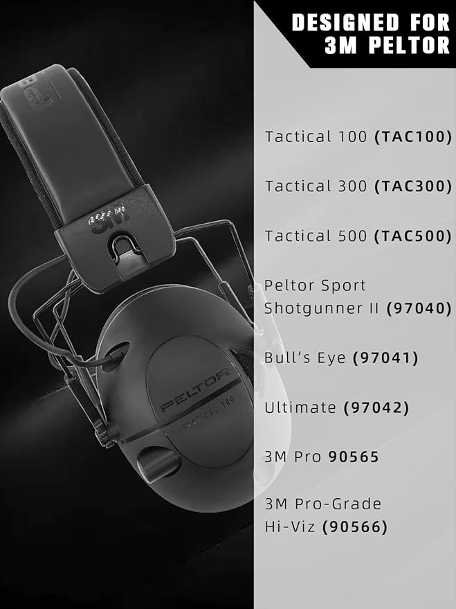 PROHEAR FEP01-1Pair Replacement Foam Ear Pads (Upgraded) for 3M WorkTunes Connect(90543, 90544, 90542, 90541), ZOHAN EM042 Radio Headphone, 037 Bluetooth Hearing Protection