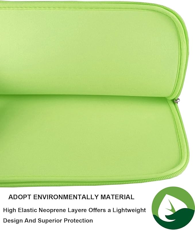Laptop Case 15.6 Inch, Resistant Neoprene Notebook Computer Pocket Case/Tablet Briefcase Carrying Bag Compatible for Asus Fujitsu HP Sony - (LightGreen)