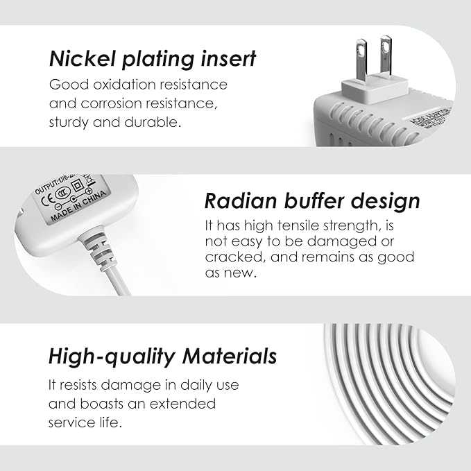 12V Power Cord for Levoit Core Mini Air Purifier LAP-C161-WUS LAP-C161-KUS LAPC161WUS LAPC161KUS, Air Purifiers Adapter Charger Cable Replacment,6Ft