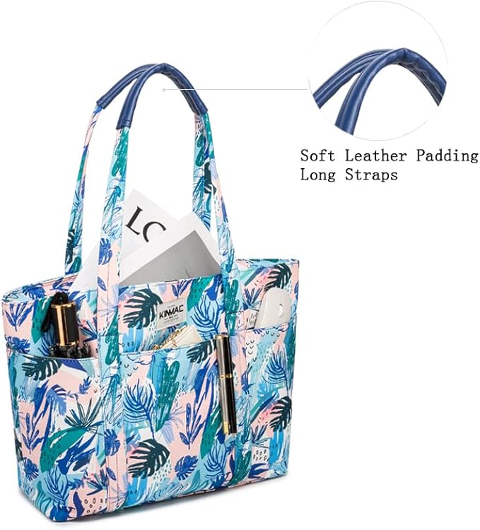 Kinmac Women's Laptop Tote Bag Top Handle Handbag Work Bag for Laptop Computer Up to 15.6 inch