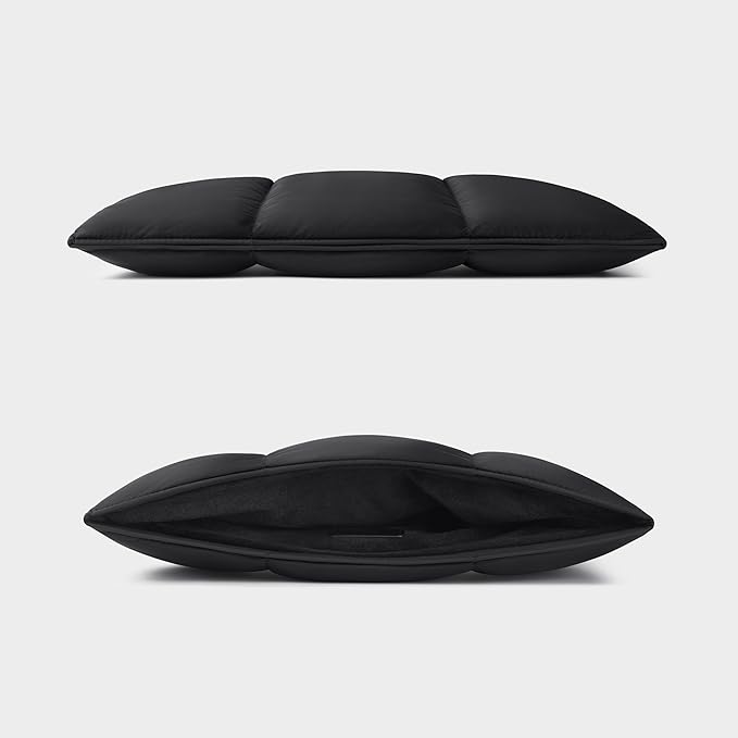 Comfyable Puffy Laptop Sleeve 13 Inch 14 Inch, Quilted Puffer Laptop Carrying Case, Pillow Case Compatible with MacBook Air M4 2025 M3 M2 M1, MacBook Pro M4 Pro/Max, Black