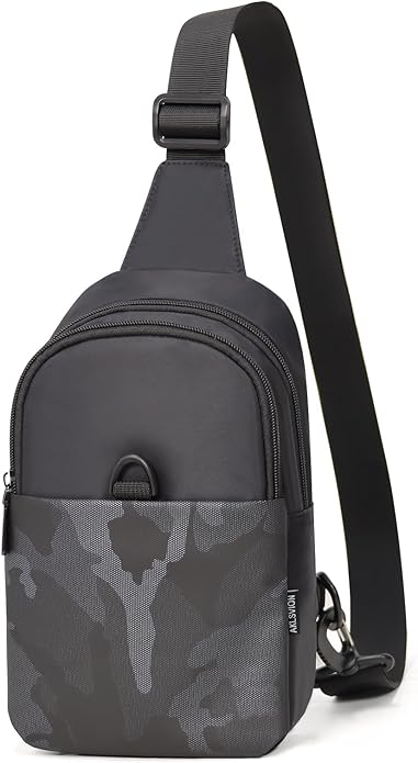 Waterproof Sling Bag Crossbody Bag for Travel Small Chest Bag for Women and Men travel sling bag for men