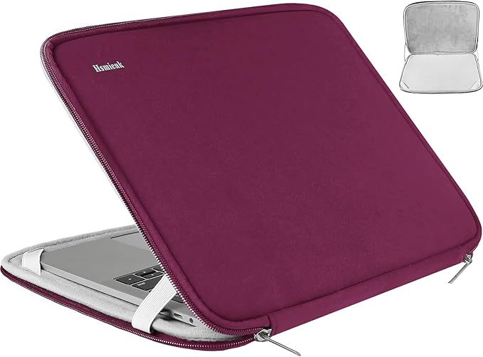 Laptop Sleeve Case, 15.6 Inch, Durable Shockproof Protective Computer Bag Cover Compatible with HP, ASUS, Lenovo, Acer, Notebook, Rose Red