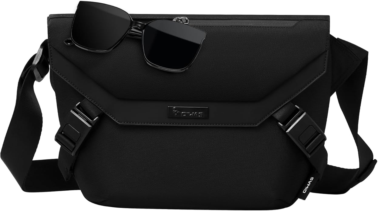 OIWAS Crossbody Bag Men Messenger Bag Shoulder Bag Fit 10inch Ipad Sling bag for Men Minimalist Business Bag for Work