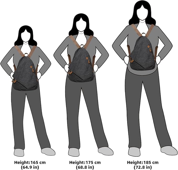 KL928 Canvas Vintage Backpack – Large Casual Daypack Outdoor Travel Rucksack Hiking Backpacks for Men Women