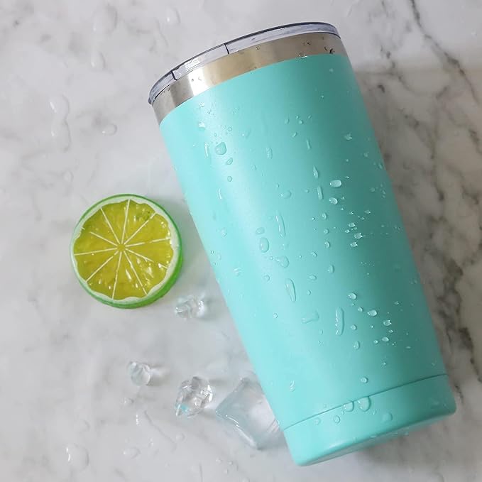 16 Pack 20oz Tumbler Vacuum Insulated Travel Mug with Lids, Stainless Steel Double Wall Bulk Cup for Home, Office, Outdoor Suitable for Vehicle Cup Holders (White)