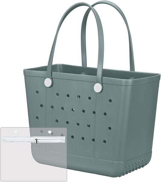 X Large Beach Bag, Oversized Rubber Beach Bag, Washable Open Tote Bag Durable Tote Travel Bags