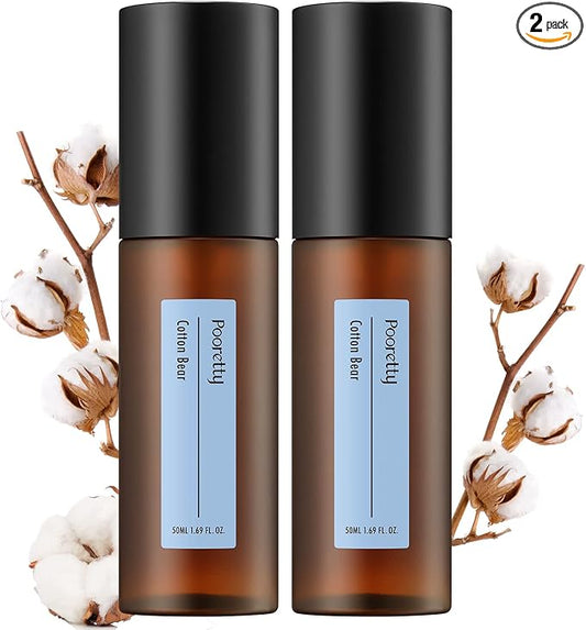 Pre-Poop Aromatic Bathroom Toilet Spray, Potty Deodorizer, Neutralize Bad Odors - Soft Cotton & Baby Powder Scent (1.69 fl.oz. 2 Pack)