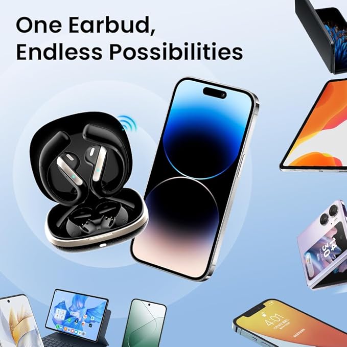 Wireless Earbuds Bluetooth Headphone Sport, 2025 Bluetooth Earbuds Stereo Deep Bass Over Ear Bud with Earhooks,ENC Noise Cancelling Mic,Waterproof Earphone for Workout/Running—Purple
