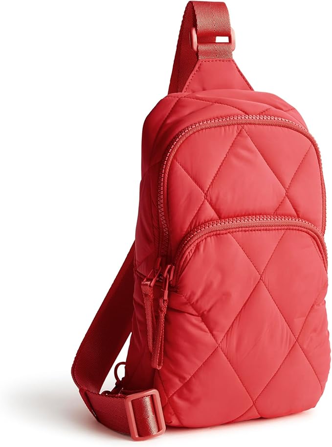 Vera Bradley Women's Featherweight Lorman Sling Backpack Bag, Cayenne, One Size