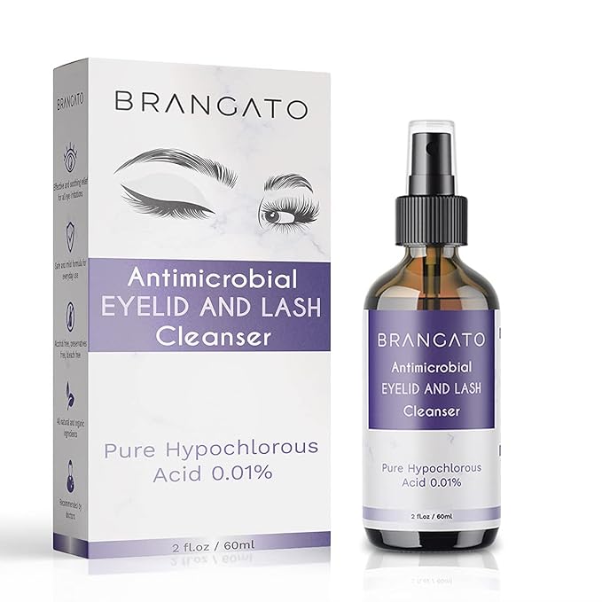 Eyelid and Lash Cleanser - Dry Eye Relief, Stye and Blepharitis Treatments, FDA-Cleared Hypochlorous Acid Spray, 60mL(2oz)