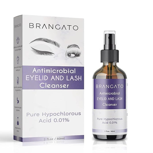 Eyelid and Lash Cleanser - Dry Eye Relief, Stye and Blepharitis Treatments, FDA-Cleared Hypochlorous Acid Spray, 60mL(2oz)
