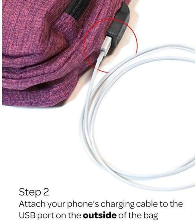 Anti-Theft Daypack Crossbody Sling Backpack, USB Charging Connector Port, Lightweight Day Pack for Travel, Hiking, Everyday, Large, Olive