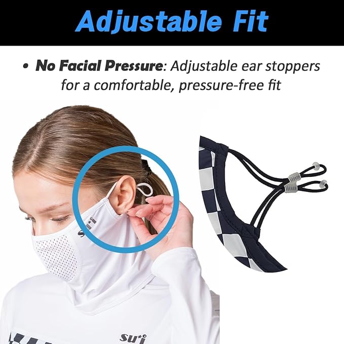 KOREA (Type B) UV Sun Protection Balaclava Half Face Mask - For Golf, Hiking, Running, Cycling & Outdoor Sports