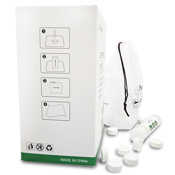 Compressed Towel Camping Hiking Travel Reusable Clean Towels Coin Tissues Bulk Pack 500Count