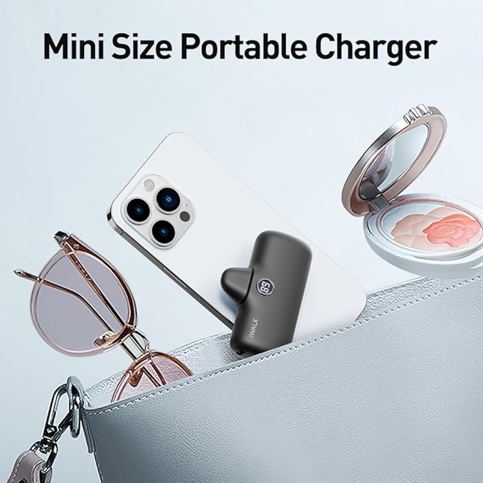 iWALK USB-C Portable Charger for iPhone 17/16/15, Mini 20W 4,800mAh Wireless Power Bank Fast Charging Travel Battery Pack Compatible with iPhone 17/16/15 Plus/17 Pro/17 Pro Max, Andriod Phone Samsung