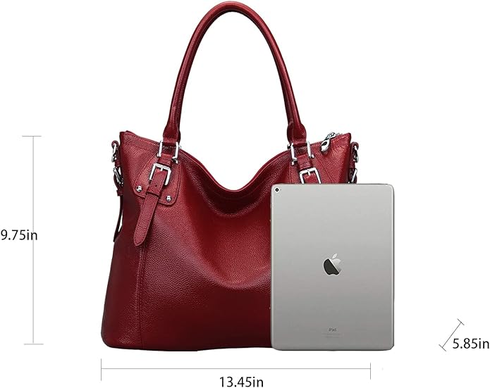 HESHE Genuine Leather Purses and Handbags for Women Tote Shoulder Bag Satchel Purse Top Handle Bags Hobo Crossbody Purse