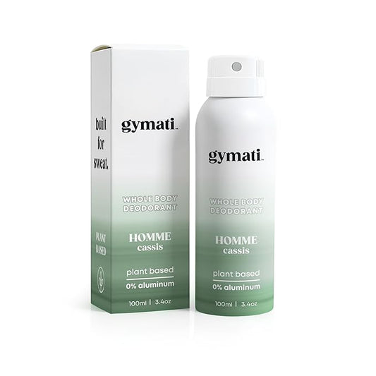 Fitness Deodorant Spray for Men - Aluminum-Free -All Day Ultimate Odor Protection - Built For Sweat - Air-Powered - Vegan & Plant-Based - Made in USA - Homme - 3.4oz Travel Size