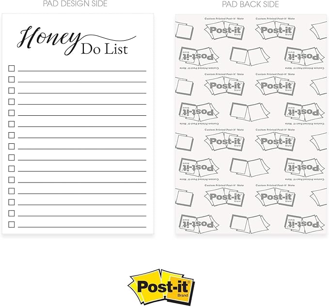 Daddy Duties Sticky Note Pads / 4" x 6" Repositionable Masculine Sticky Notes for Dad / 50 Sheets Per Pad Set of 5 / Made in USA