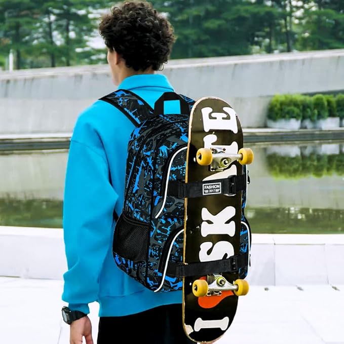 3Pcs Backpack for Girls Boys, 17 Inch School Bookbag with Lunch Box, Durable Laptop Backpacks Set for Teens College