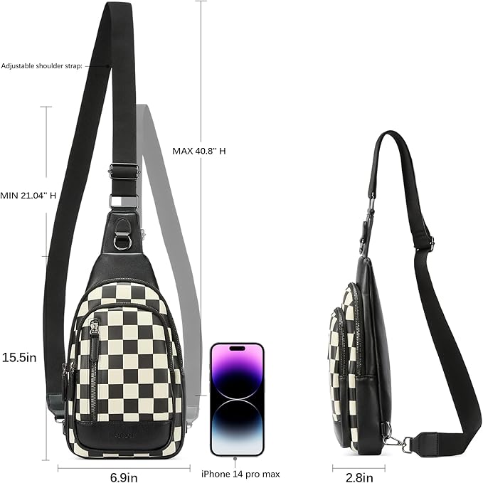 CLUCI Crossbody Bags for Women Men,Leather Sling Bag Cross Body Backpack for Woman Gifts for Women Birthday Unique