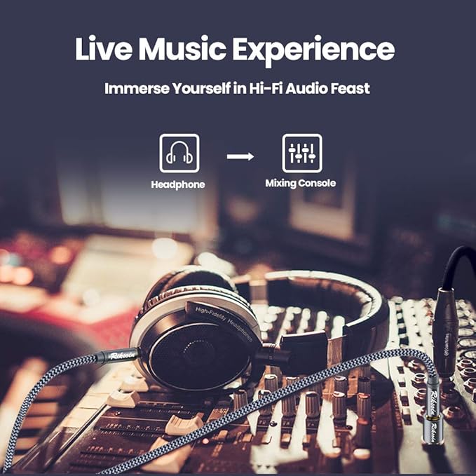 Headphone Adapter, 4-Pack 6.35mm (1/4 Inch) Male to 3.5mm (1/8 Inch) Female Stereo Audio Adapter [Gold Plated, Hi-Fi Sound] for Amp Adapter, Guitar, Digital Piano, Microphones, Speaker