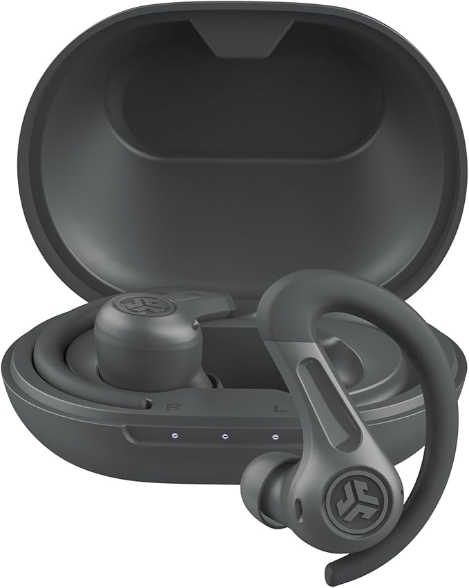 JLab JBuds Sport ANC 4 True Wireless Bluetooth Earbuds + Charging Case, Graphite, Swipe + Touch Controls, Hybrid Active Noise Cancelation, Multipoint Connect, Customized Settings App